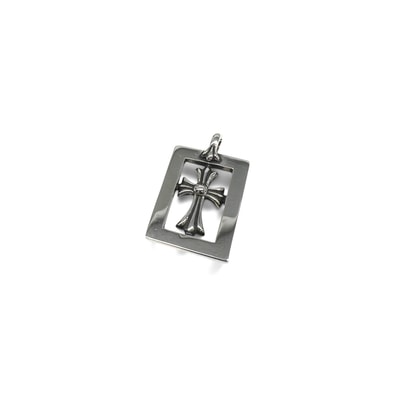 Chrome Hearts Framed Open CH Baby Fat Charm "Silver"