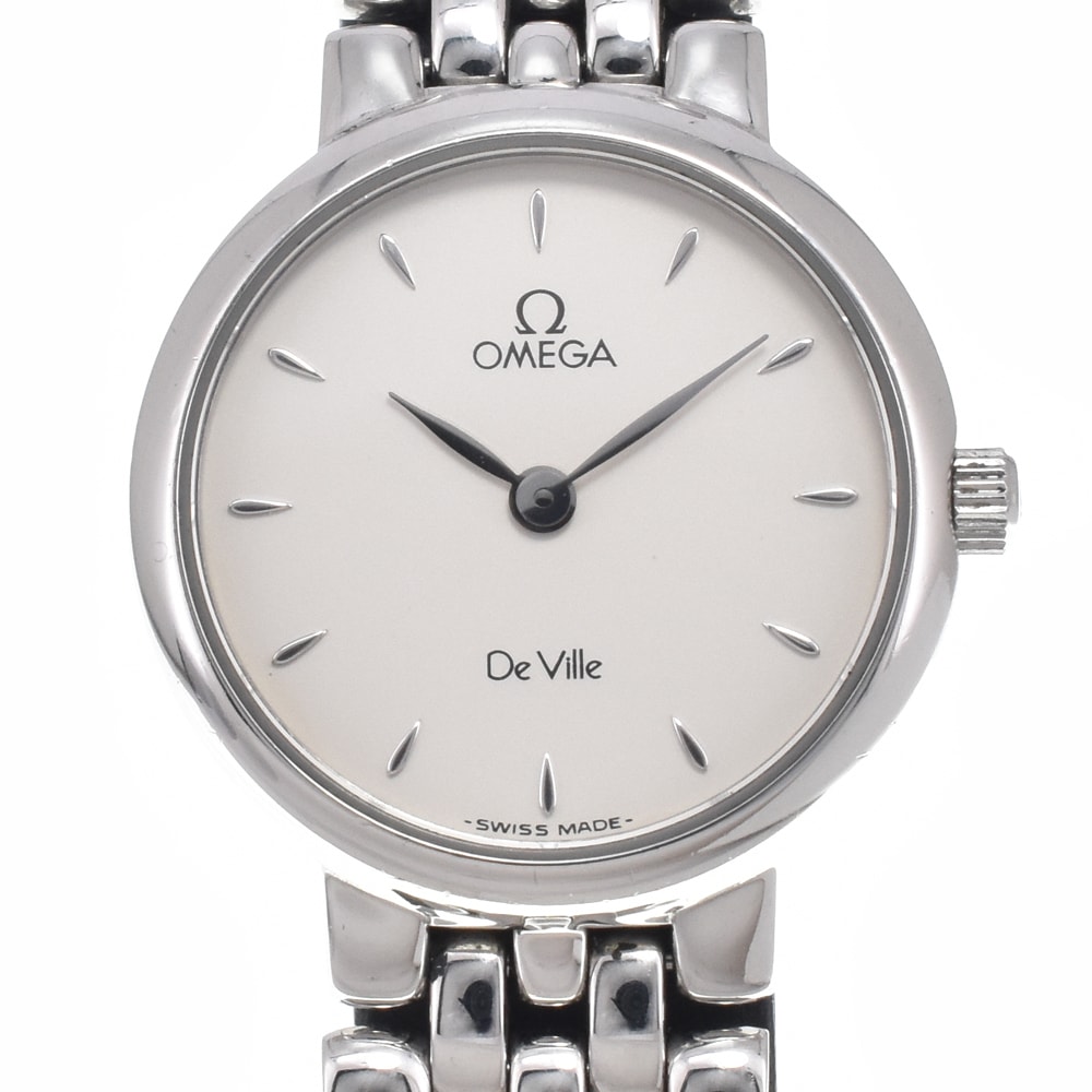 オメガ OMEGA 7560.31 デビル SS シルバー クォーツ レディース 良品 腕時計 I#150625