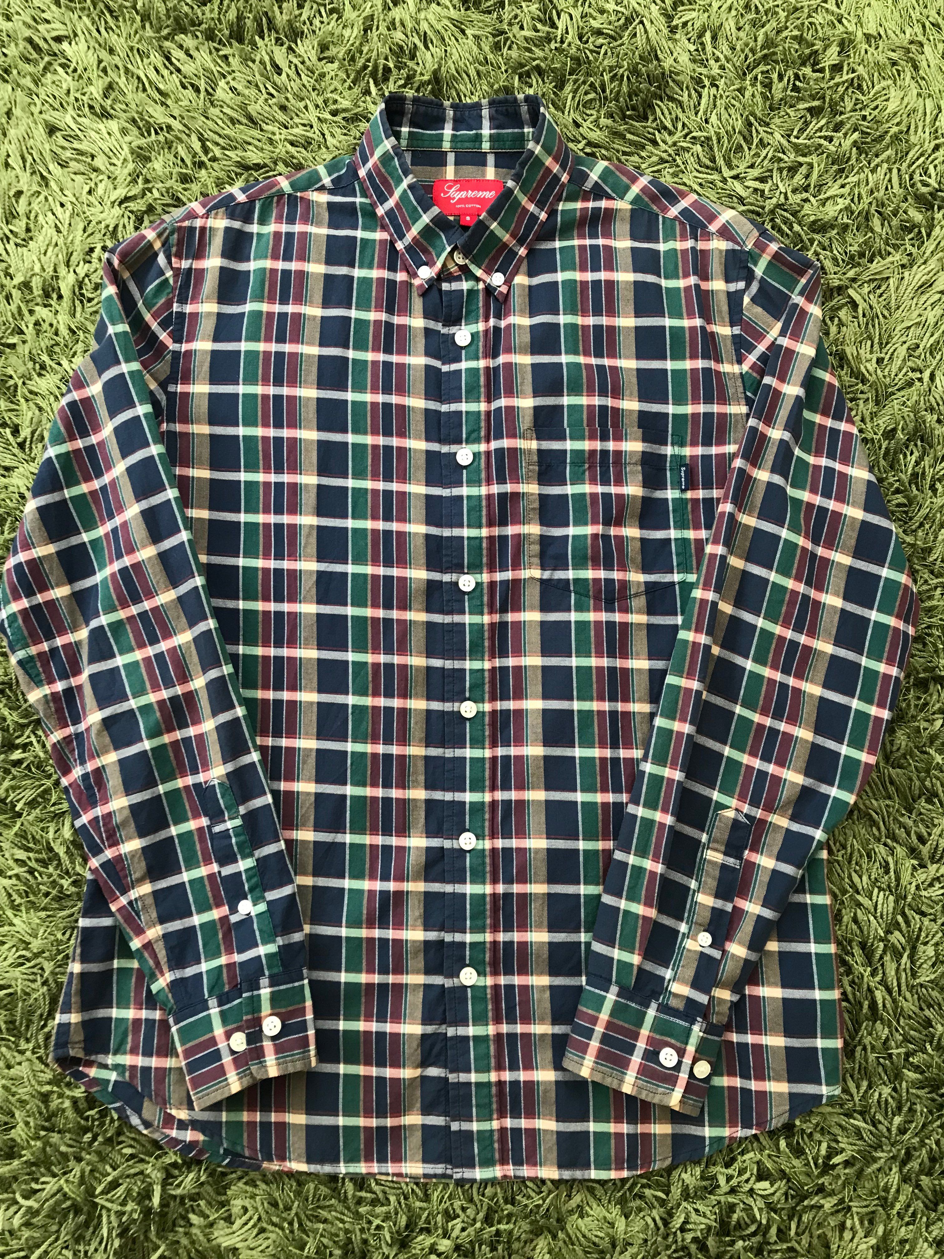 SUPREME COTTON CHECK SHIRT L/S