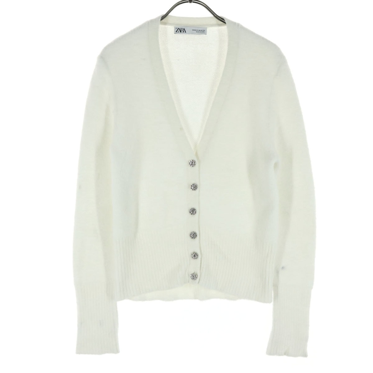 ZARA ザラ 長袖 ニットカーディガン M アイボリー