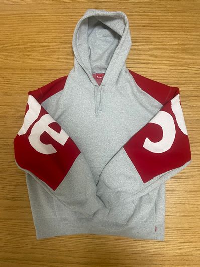 Supreme Big Logo Jacquard Hooded Sweatshirt "Heather Grey"