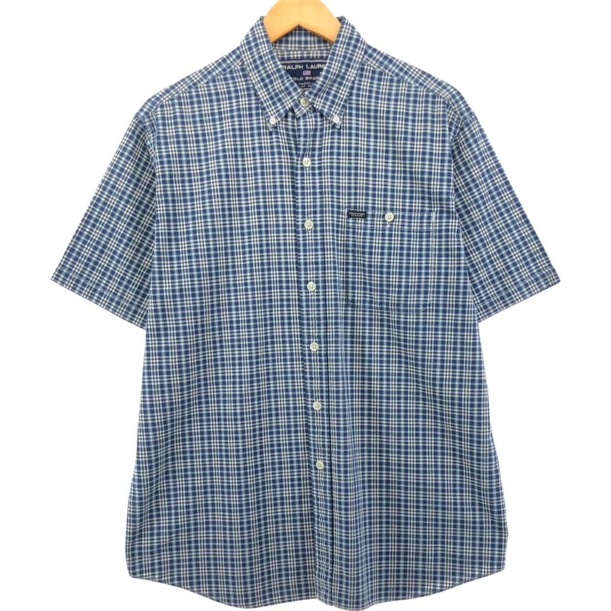 古着 ラルフローレン Ralph Lauren POLO SPORT ポロスポーツ 半袖 ボタンダウン チェックシャツ メンズM相当/eaa539446