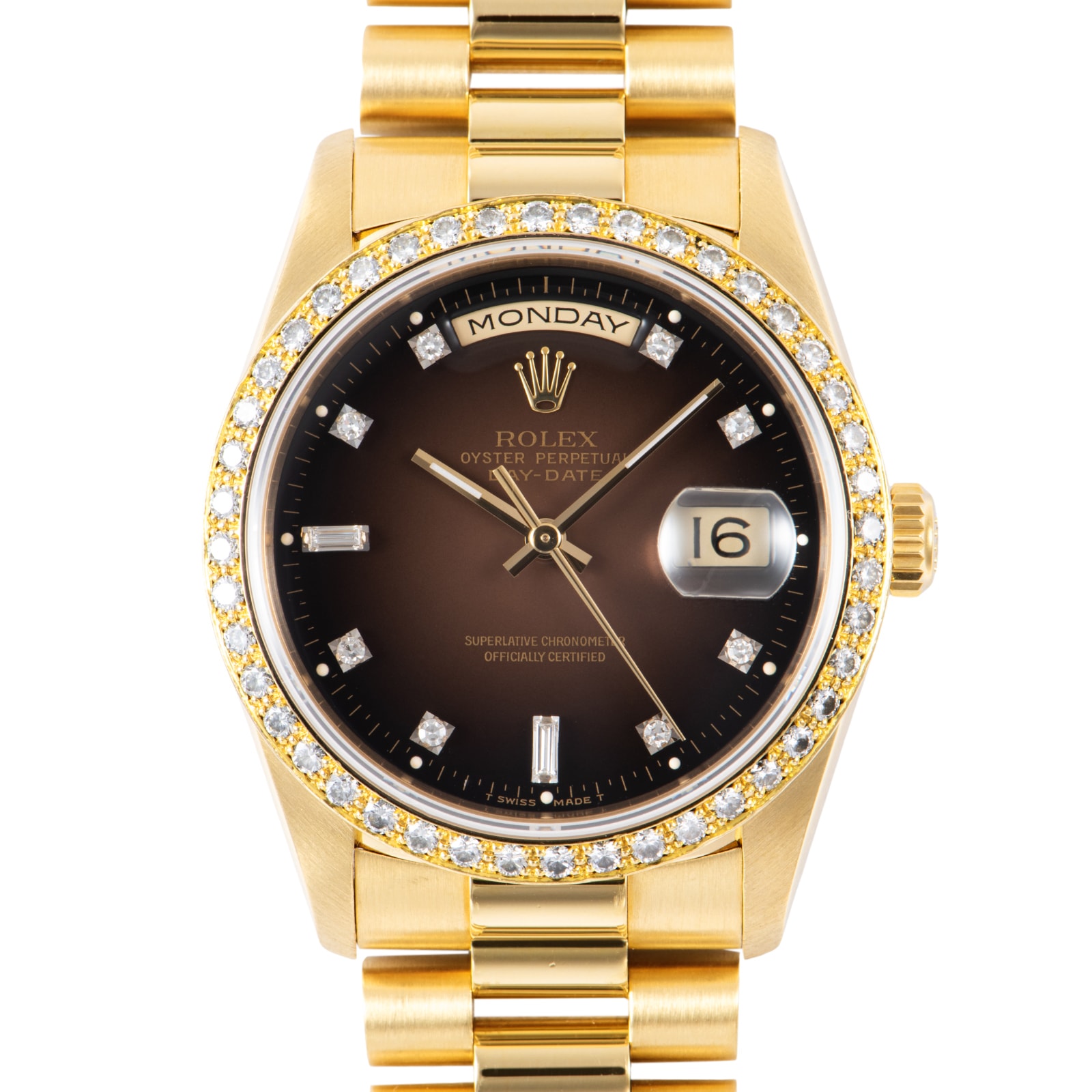 ROLEX ロレックス ブラウングラデーション E番 18348A K18YG【中古】