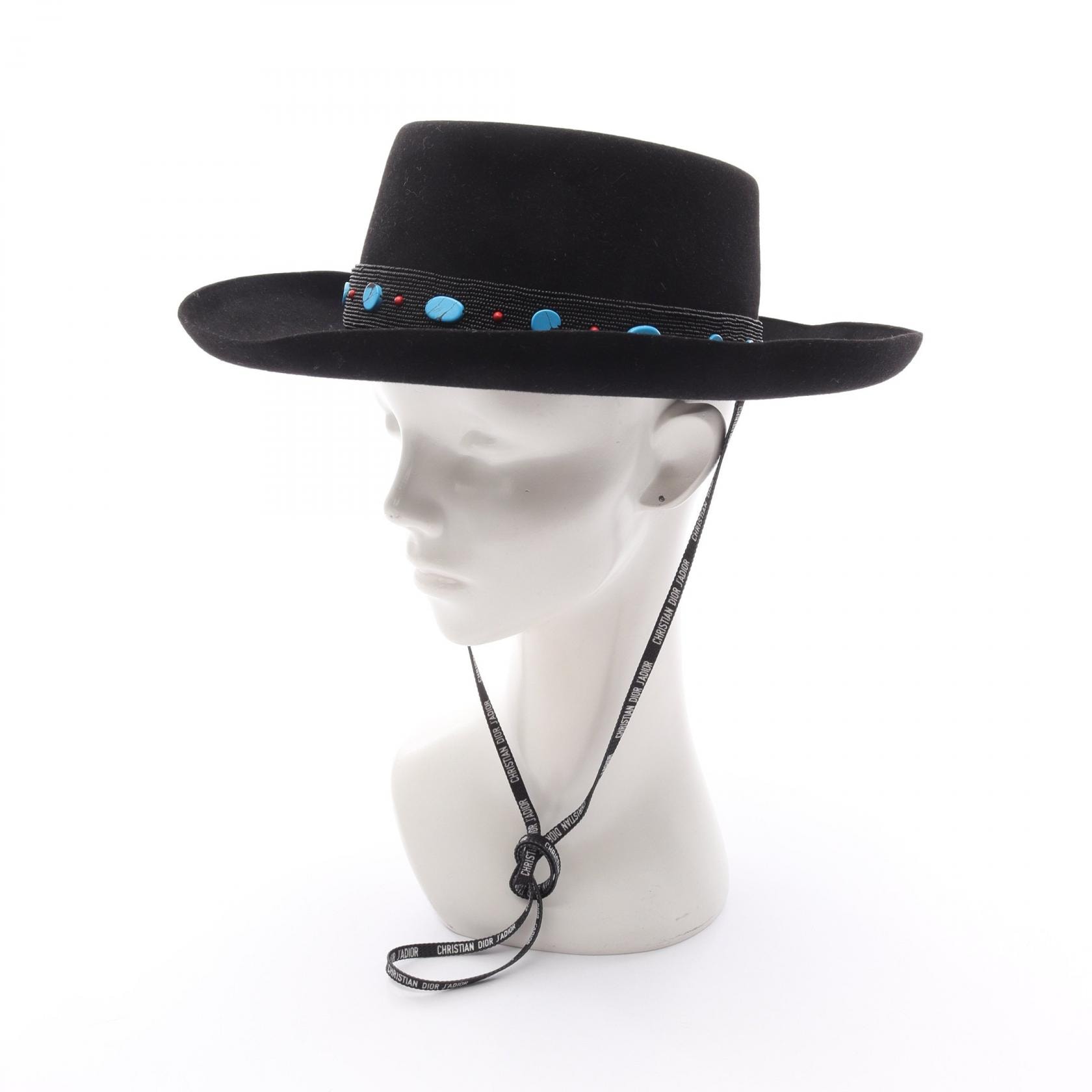 ディオール Dior ハット 帽子 ラビット レディース ブラック系 84WLD952G10090058 【中古】