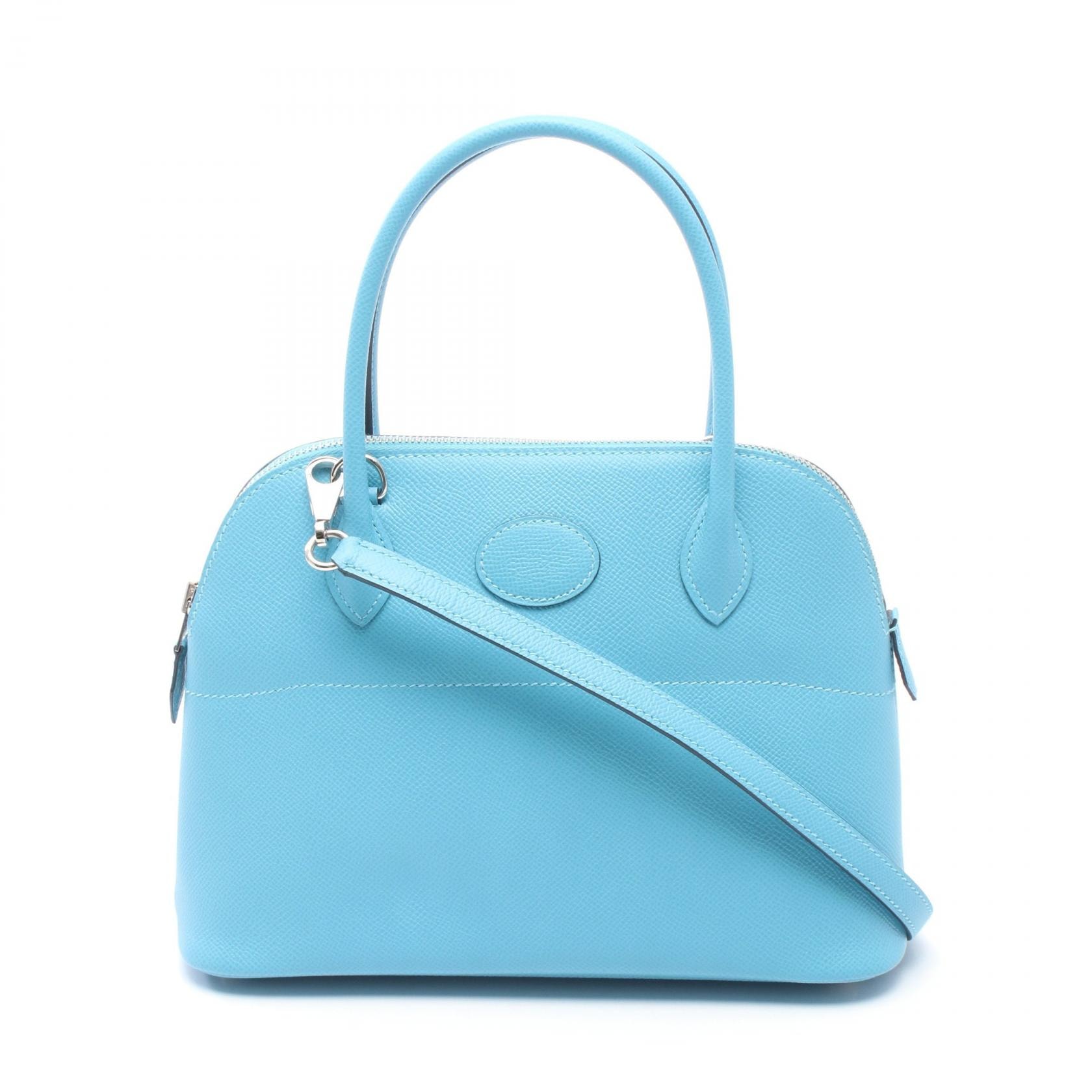 エルメス HERMES ボリード27 ハンドバッグ バッグ レザー ヴォーエプソン ヴォーエプソン ブルーノール D刻印(2019年製造) レディース ブルー系 【中古】