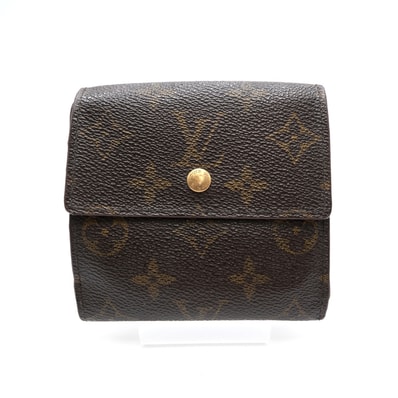 LOUIS VUITTON(ルイ・ヴィトン)モノグラム ポルトモネ・ビエ・カルトクレディ ヴィンテージ 三つ折り財布 コンパクトウォレット ブラウン ゴールド金具 レディース【中古】