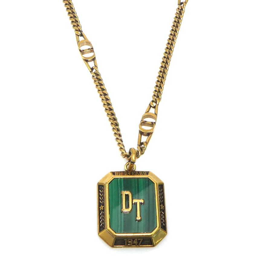 クリスチャンディオール Christian Dior ネックレス DIOR TEARS メタル ゴールド/グリーン レディース【中古】 56901i