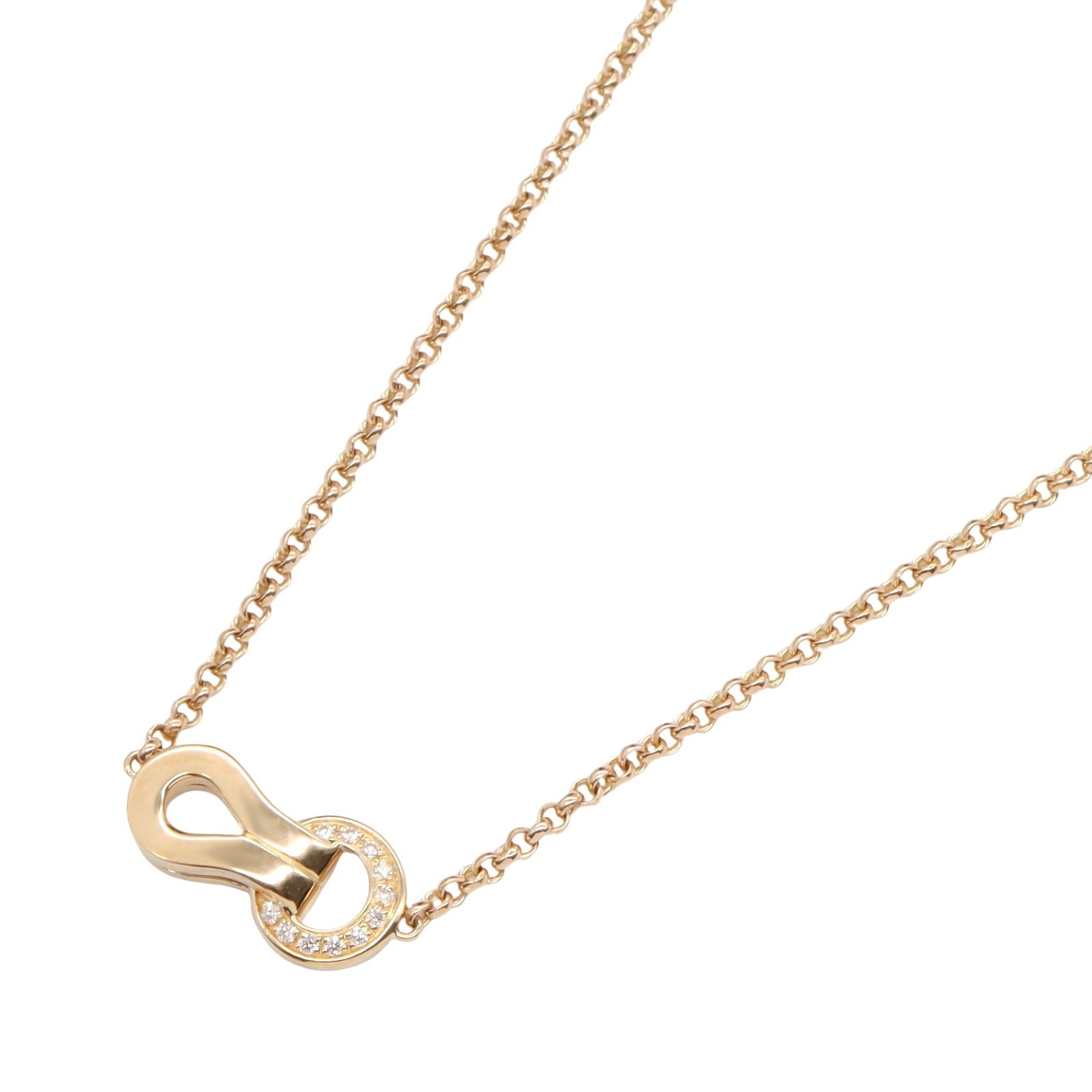 カルティエ CARTIER アグラフ ダイヤ ネックレス ネックレス ジュエリー K18PG(ピンクゴールド) ダイヤモンド レディース クリア系 【中古】