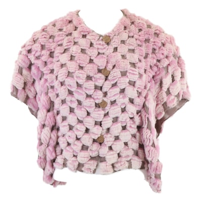 フェンディ 【美品】チンチラファーxシルク フロントボタン 38