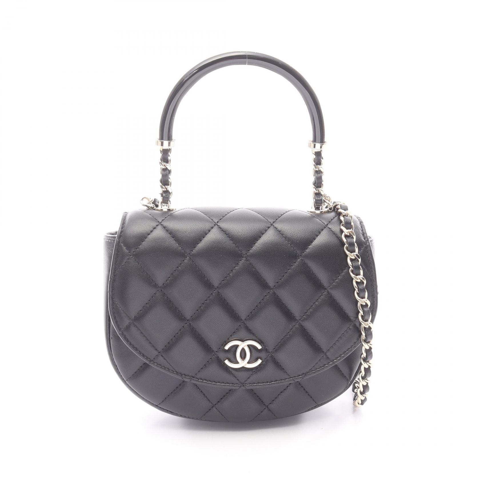 シャネル CHANEL マトラッセ 2WAY ショルダーバッグ バッグ ラムスキン(羊革) レディース ブラック系 AP4410 【中古】