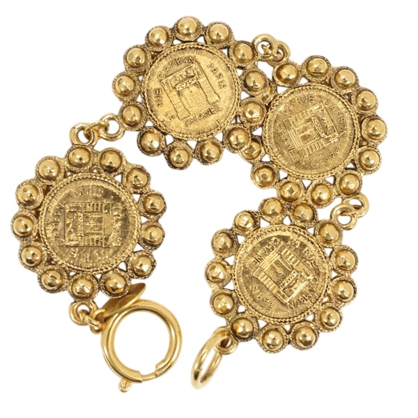 シャネル ヴィンテージ ブレスレット ゴールド カンボン CHANEL COMBON レディース GP アクセサリー ギフト プレゼント 女性