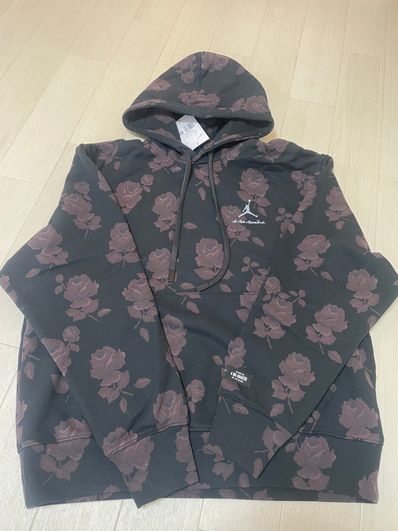 Jordan A ma maniere Allover Print Fleece Hoodie "Black"