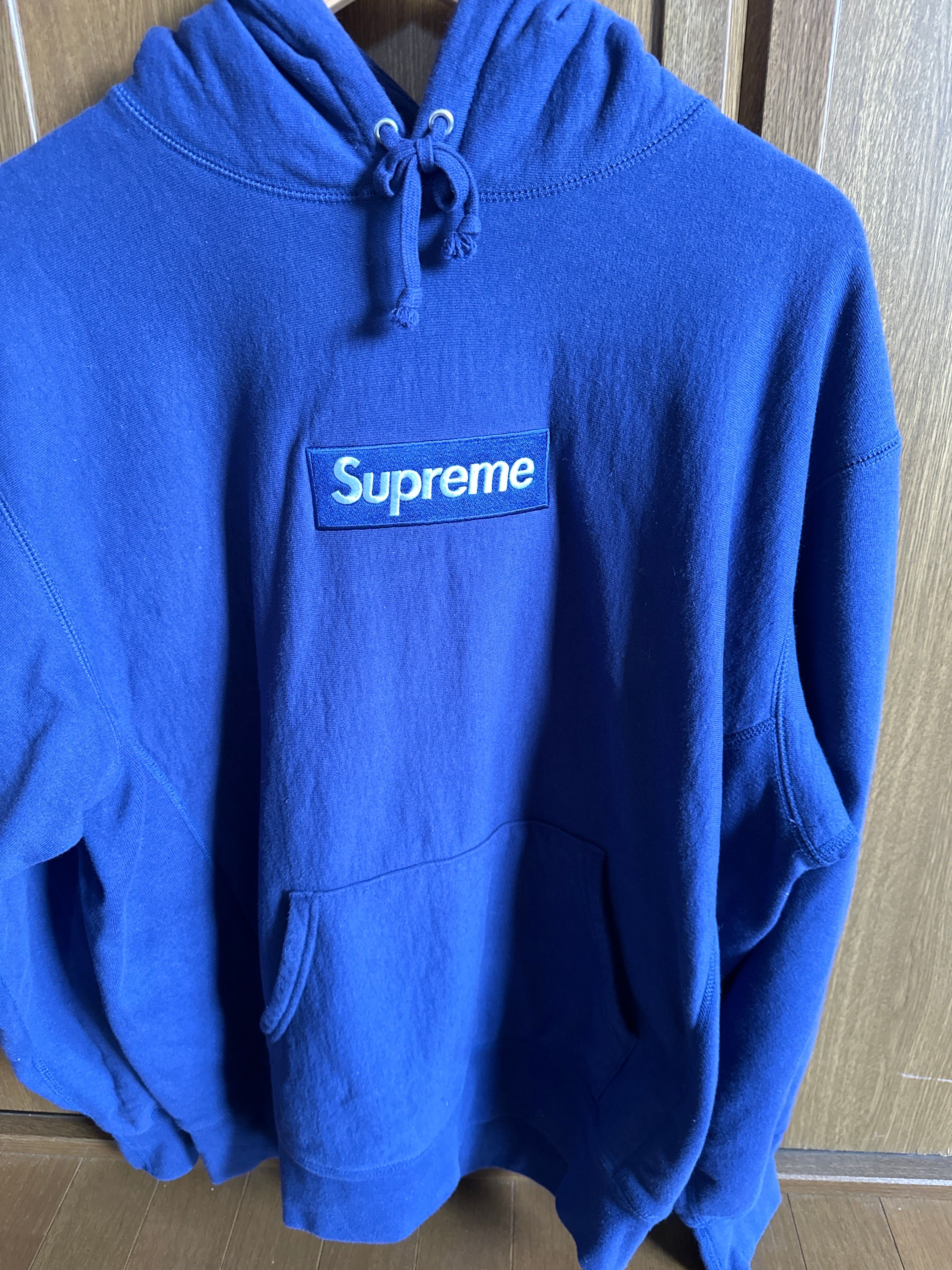 Supreme Box Logo Hooded Sweatshirt "Washed Navy" (21FW)