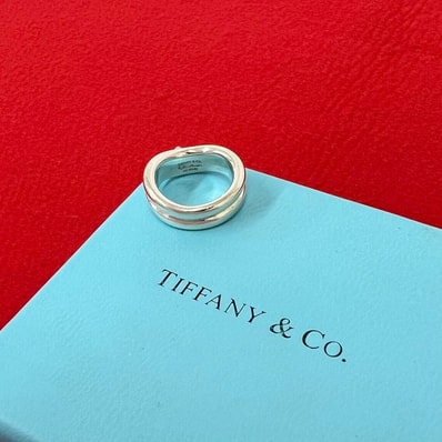 TIFFANY&Co. ティファニー ダブル カーブ ド リング シルバー925 リング・指輪 8.5号 シルバー
153-4