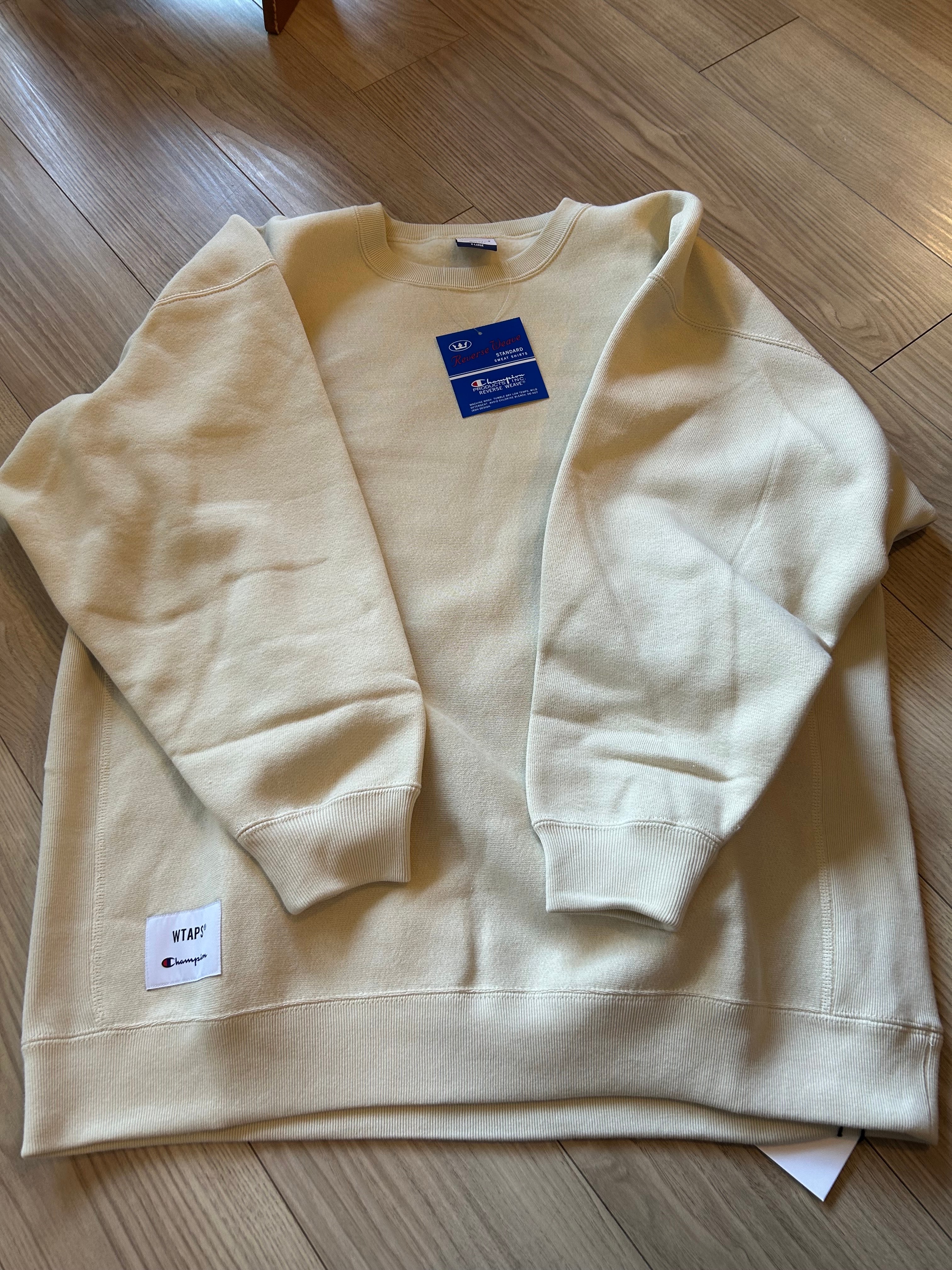 ダブルタップス アカデミー クルーネック コットン チャンピオン リバース ウィーブ "サンド"(782)