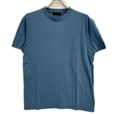 プラダ UJM572 ブルー トライアングルロゴ クルーネックTシャツ M