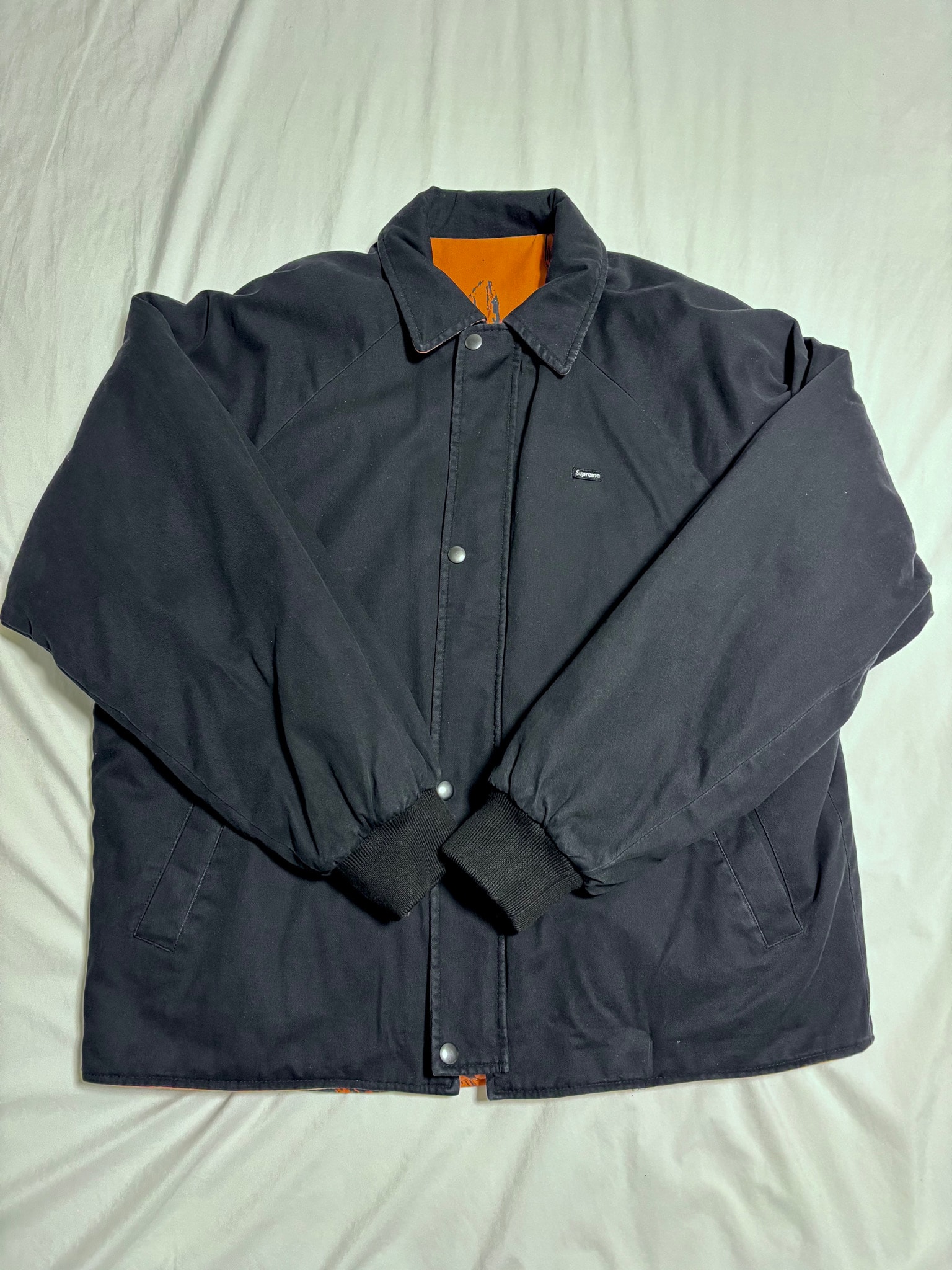 Supreme RealTree Reversible Quilted Work Jacket "Black"