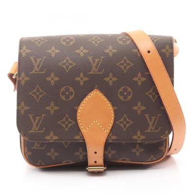 ルイ・ヴィトン LOUIS VUITTON カルトシエールMM ショルダーバッグ バッグ PVCコーティングキャンバス レザー モノグラム レディース ブラウン系 M51253 【中古】