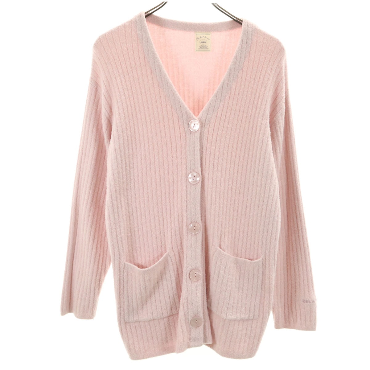 gelato pique ジェラートピケ 長袖 ルームウェア F ピンク ふわもこ カーディガン