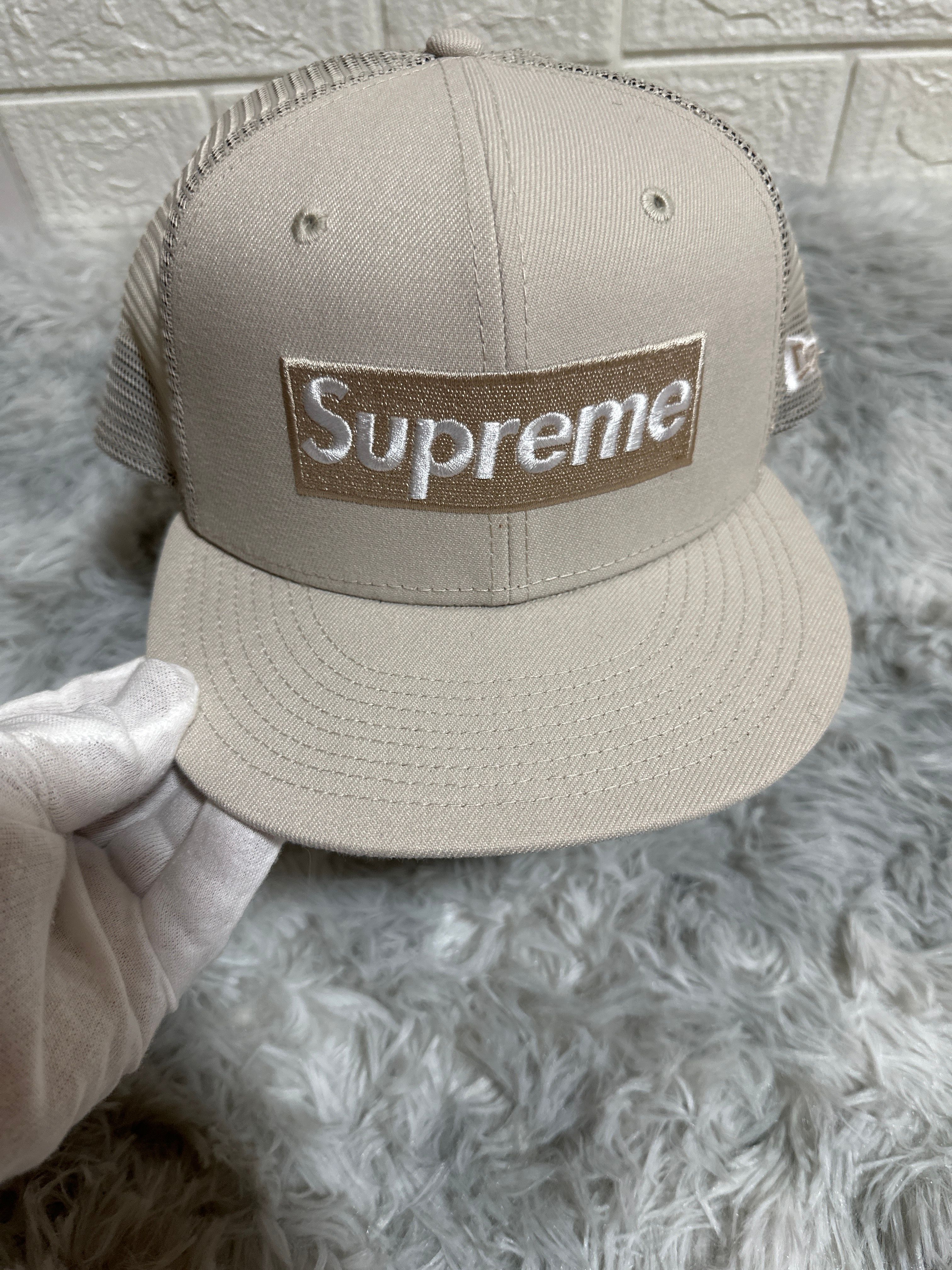 Supreme Box Logo Mesh Back New Era "Stone" (23SS)