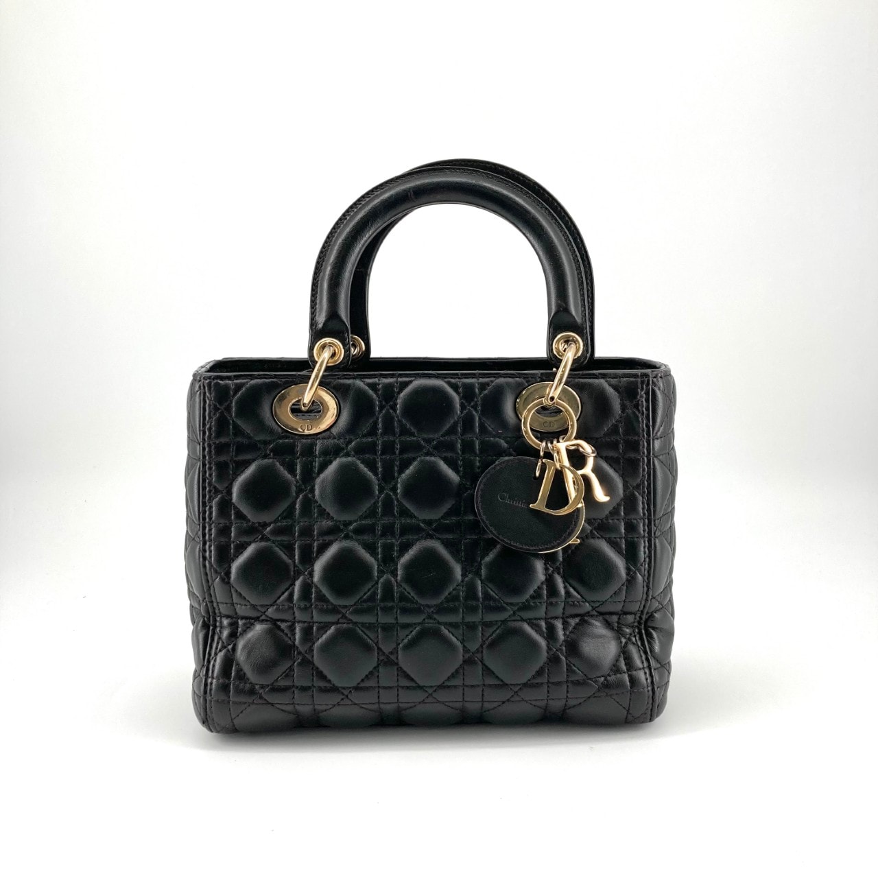 Christian Dior(クリスチャンディオール) レディ ディオール カナージュ ハンドバッグ ブラック