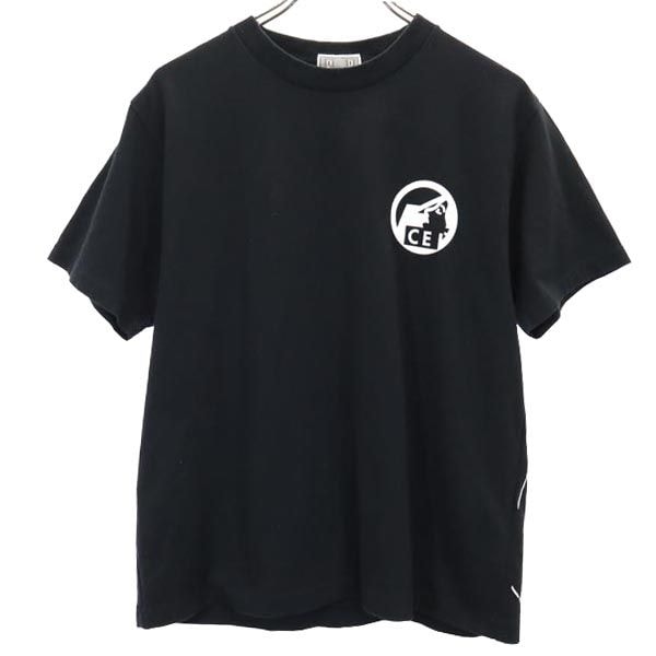C.E シーイー 日本製 プリント 半袖 Tシャツ S ブラック系