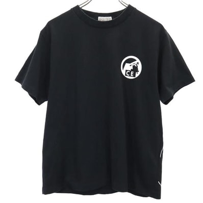 C.E シーイー 日本製 プリント 半袖 Tシャツ S ブラック系