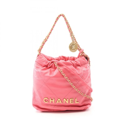 シャネル CHANEL CHANEL 22 ミニ ショルダーバッグ バッグ レザー レディース ピンク系 AS3980 【中古】
