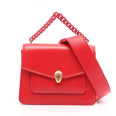 ブルガリ BVLGARI セルペンティ フォーエバー 2WAY ハンドバッグ バッグ レザー レディース レッド系 【中古】