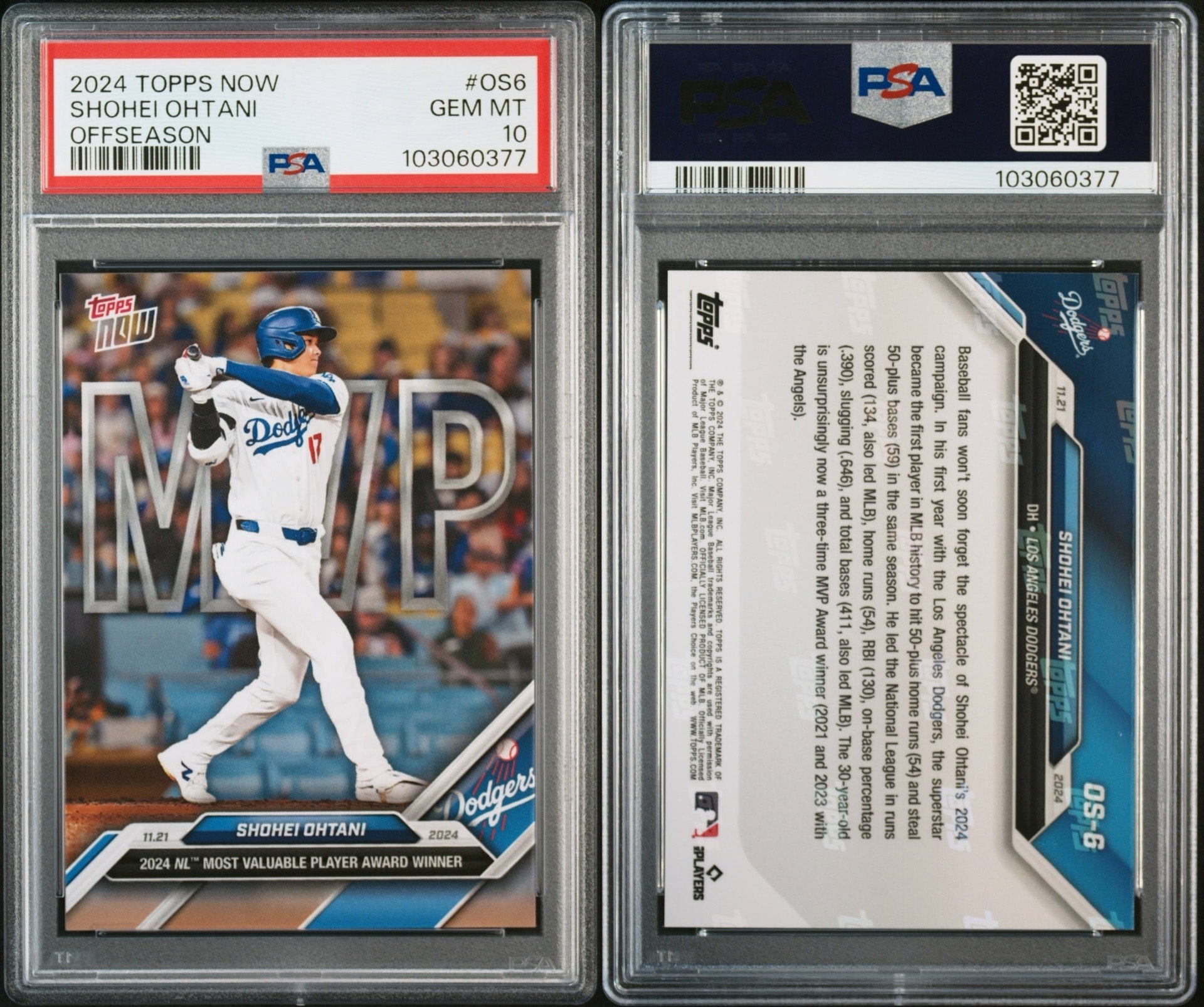 大谷翔平 [OS-6](2024 MLB トップスナウカード「LOOK FOR RELICS and AUTO-RELICS」)