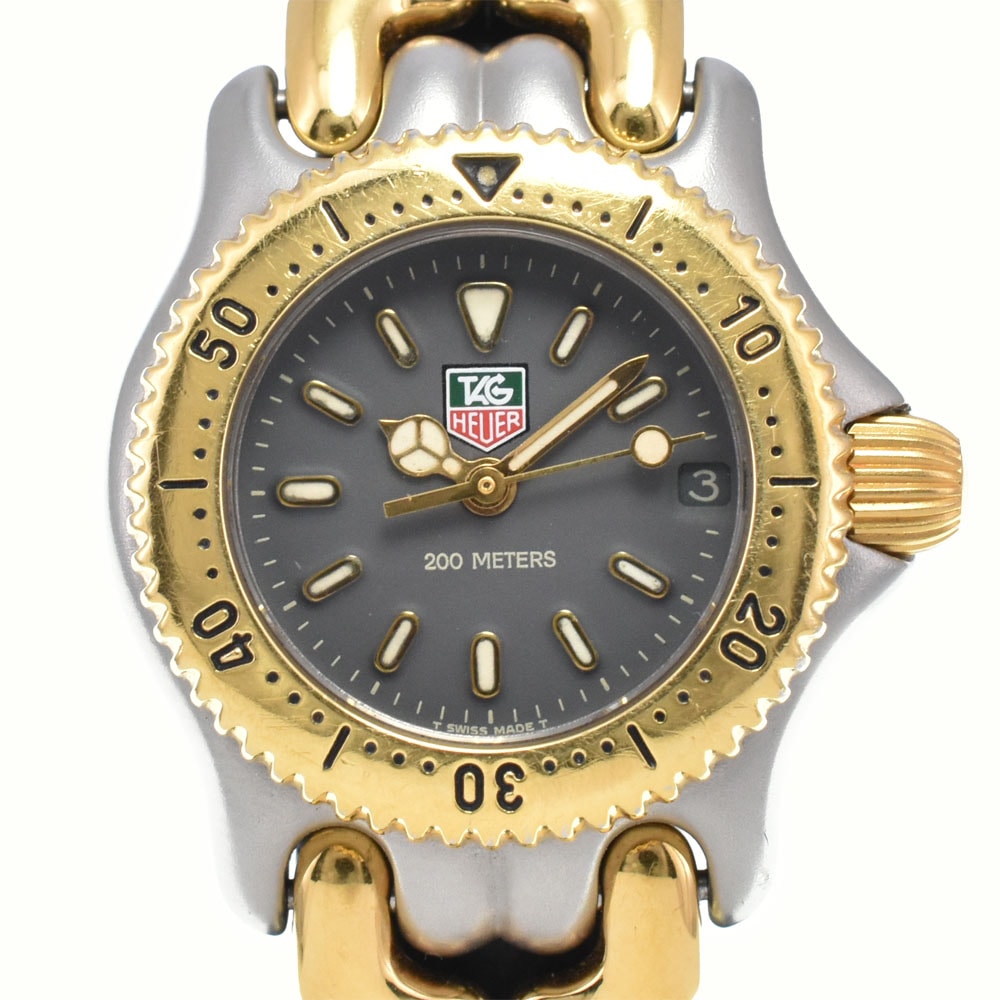 タグホイヤー TAG HEUER S95.208M プロフェッショナル 200 グレー クォーツ レディース 良品 腕時計 K#148172