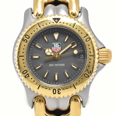 タグホイヤー TAG HEUER S95.208M プロフェッショナル 200 グレー クォーツ レディース 良品 腕時計 K#148172