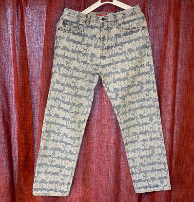 Supreme Fat Tip Jacquard Regular Jean "Blue"