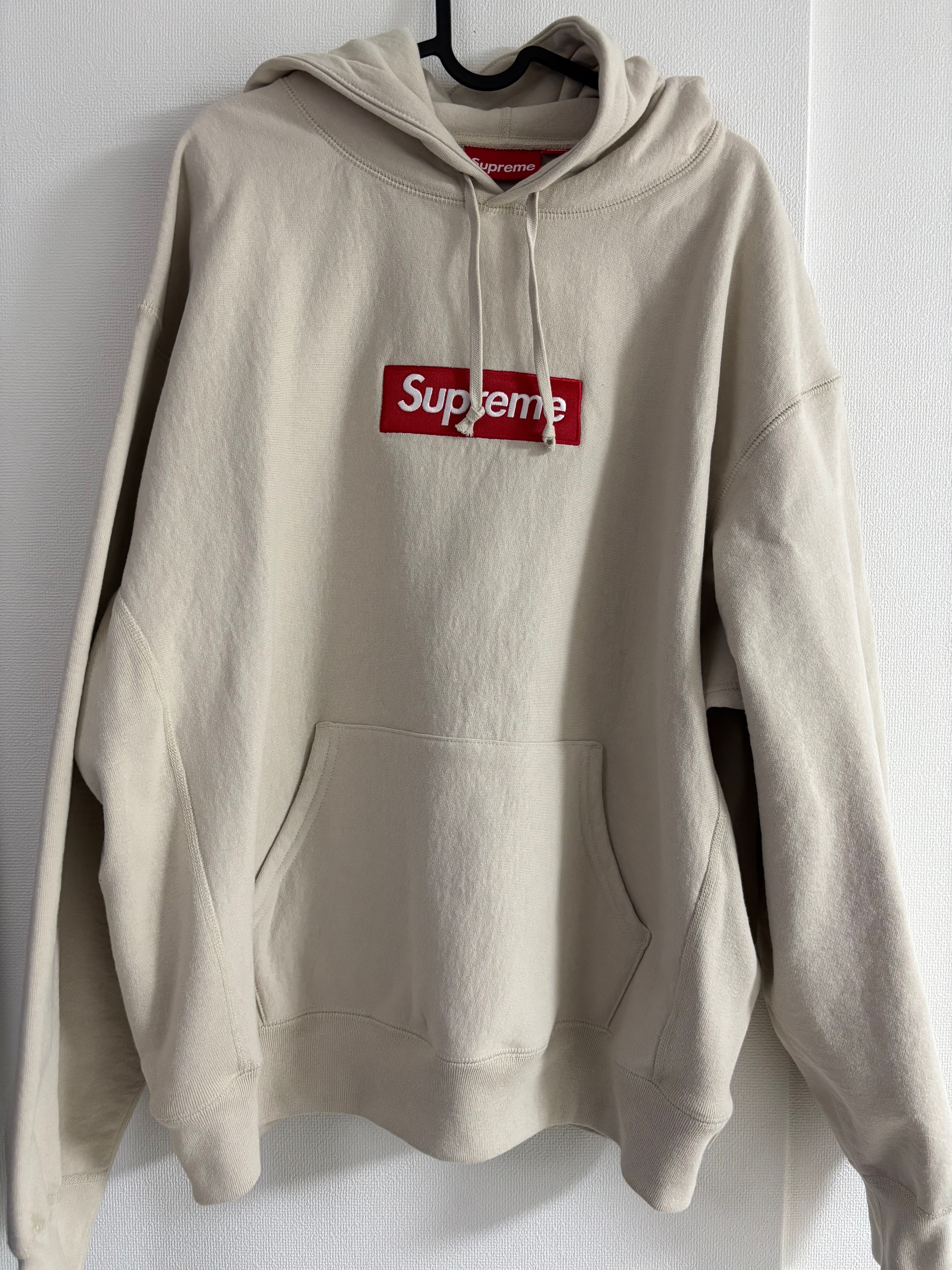 Supreme Box Logo Hooded Sweatshirt "Stone" (24FW)