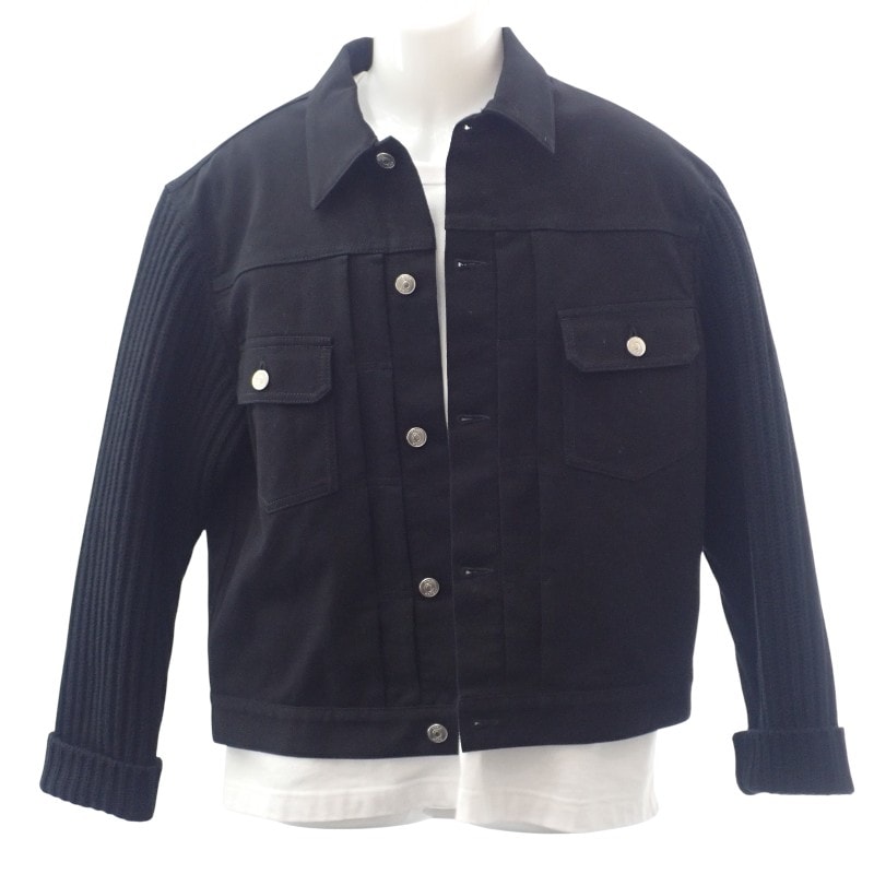 クリスチャンディオール 袖ニット切替 デニムジャケット【中古】【ABランク】