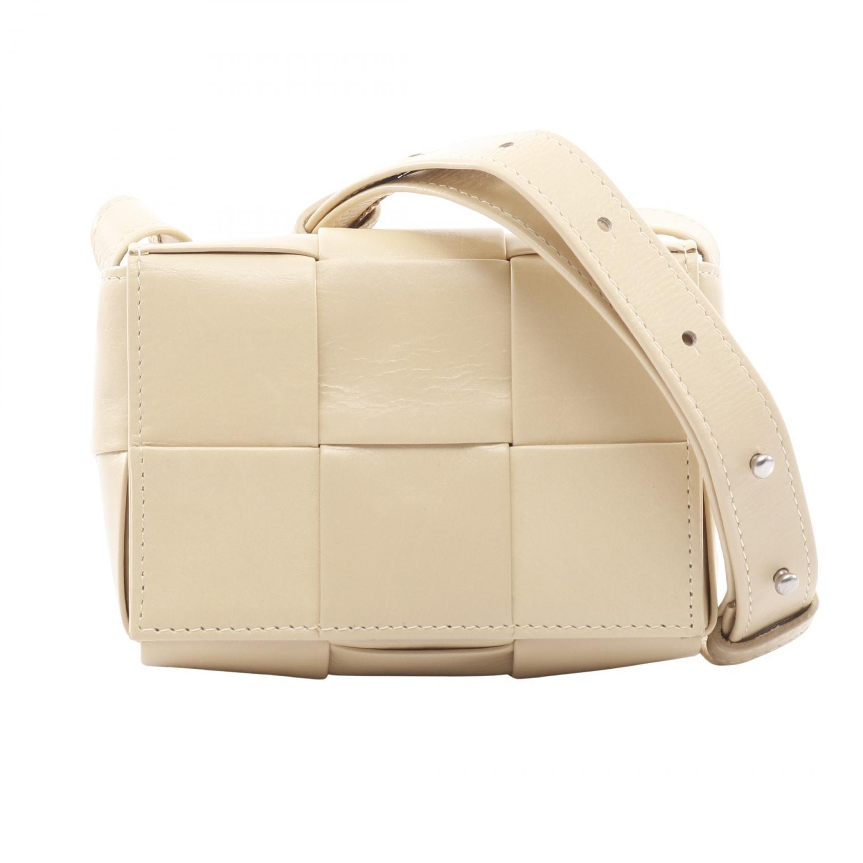 ボッテガヴェネタ BOTTEGA VENETA Candy Cassette ミニ バッグ ショルダーバッグ バッグ レザー メンズ レディース ベージュ系 667048 【中古】