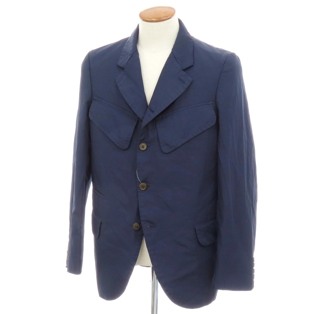 【中古】コムデギャルソン オムドゥ COMME des GARCONS HOMME DEUX 2025年春夏 ポリエステル カジュアルジャケット ネイビー【サイズM】【メンズ】