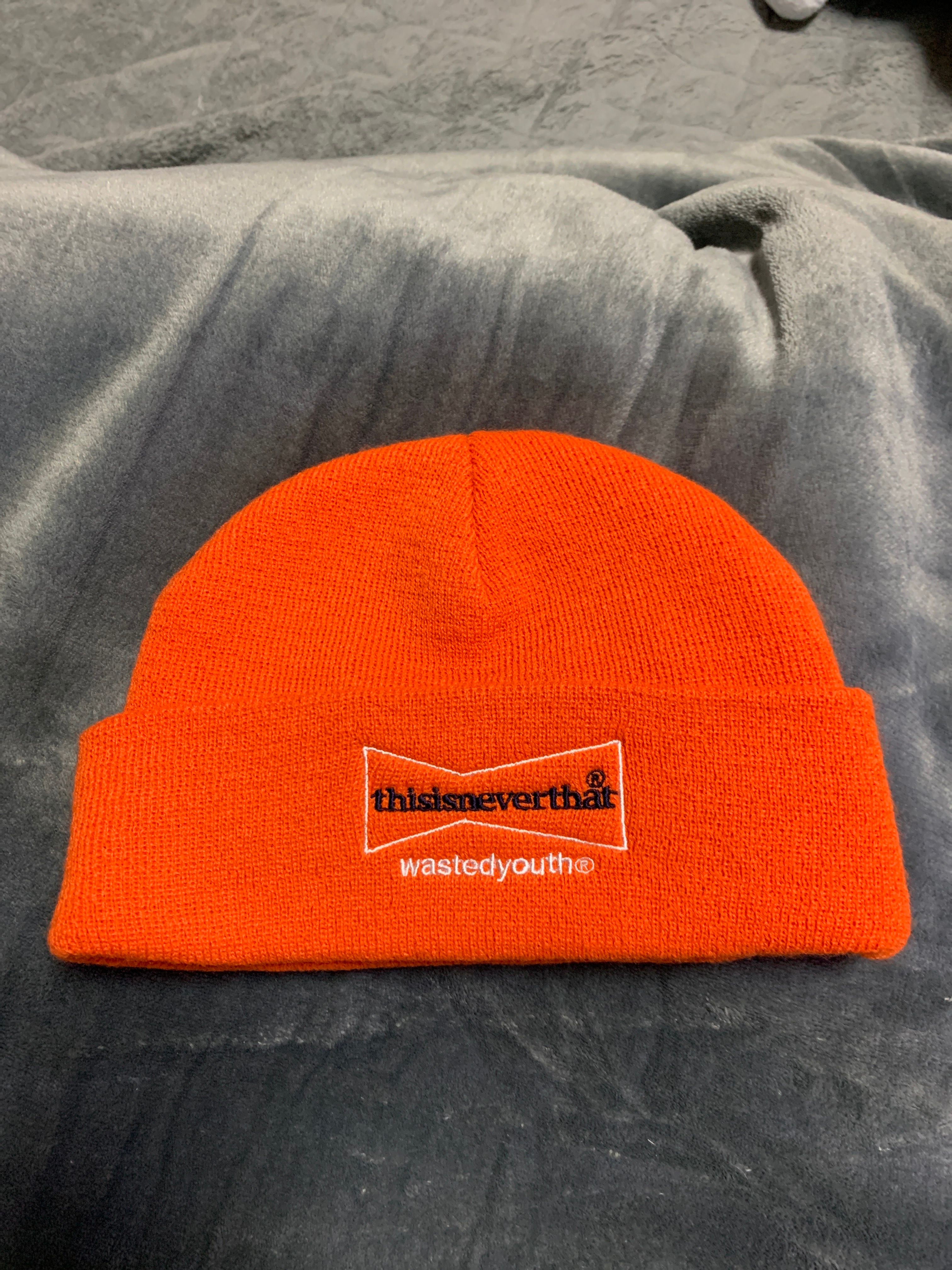 Wasted Youth x thisisneverthat KNIT CAP "Orange" / VERDY