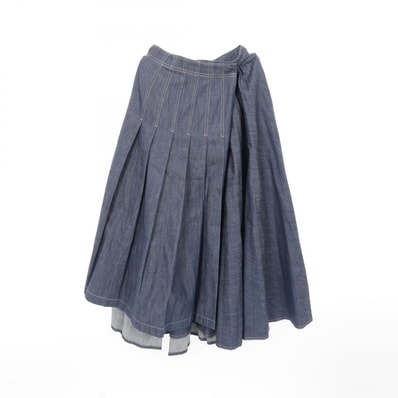 ディオール Dior スカート 衣料品 ボトムス コットン レディース ネイビー系 2W2J19A3573 【中古】