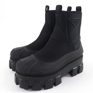 未使用品 プラダ ショートブーツ モノリス Re-Nylon 36.5