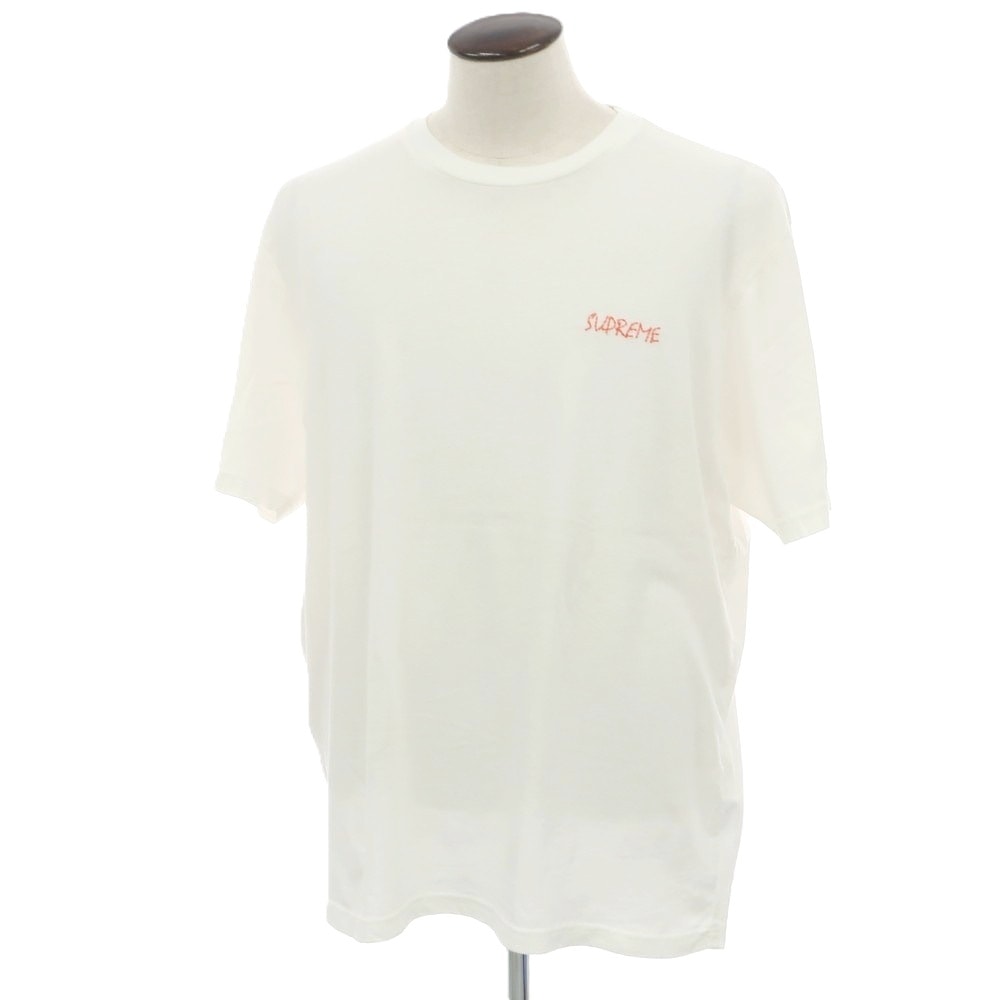 【中古】シュプリーム Supreme 2025年春夏 Zodiac S/S Top コットン クルーネック 半袖Tシャツ ホワイト【サイズL】【メンズ】