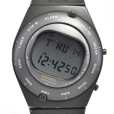 セイコー SEIKO A828-400A ヴィンテージ スピードマスター ジウジアーロ デザイン クォーツ メンズ 腕時計 I#147250
