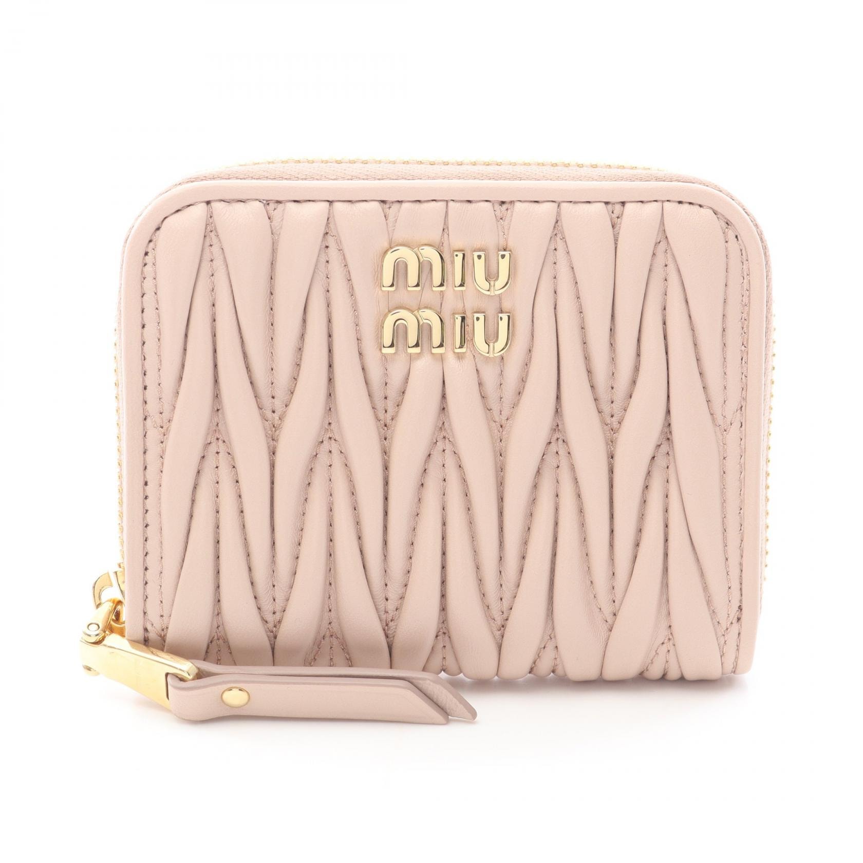 ミュウ ミュウ Miu Miu MATELASSE'MIU マテラッセ コインケース 財布 レザー レディース ピンク系 5MM268AFPPF0236 【新品】