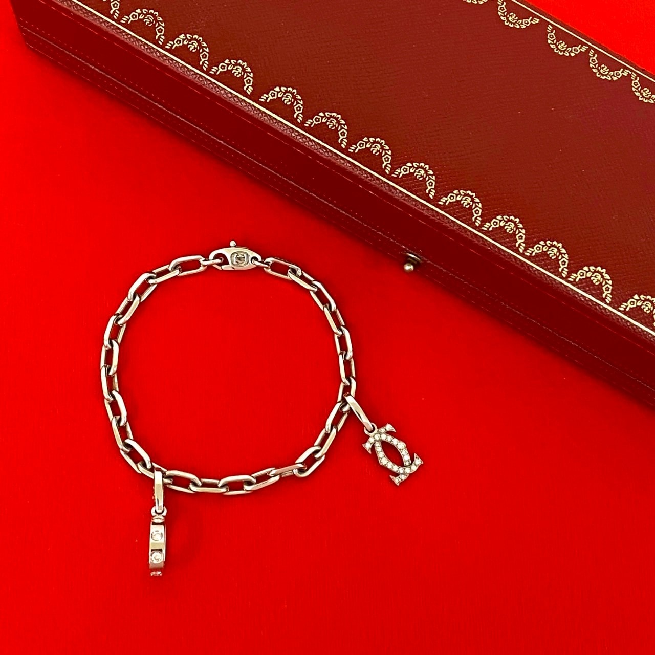 CARTIER カルティエ スパルタカス ブレスレット ダイヤモンド ホワイトゴールド ブレスレット シルバー
 33982