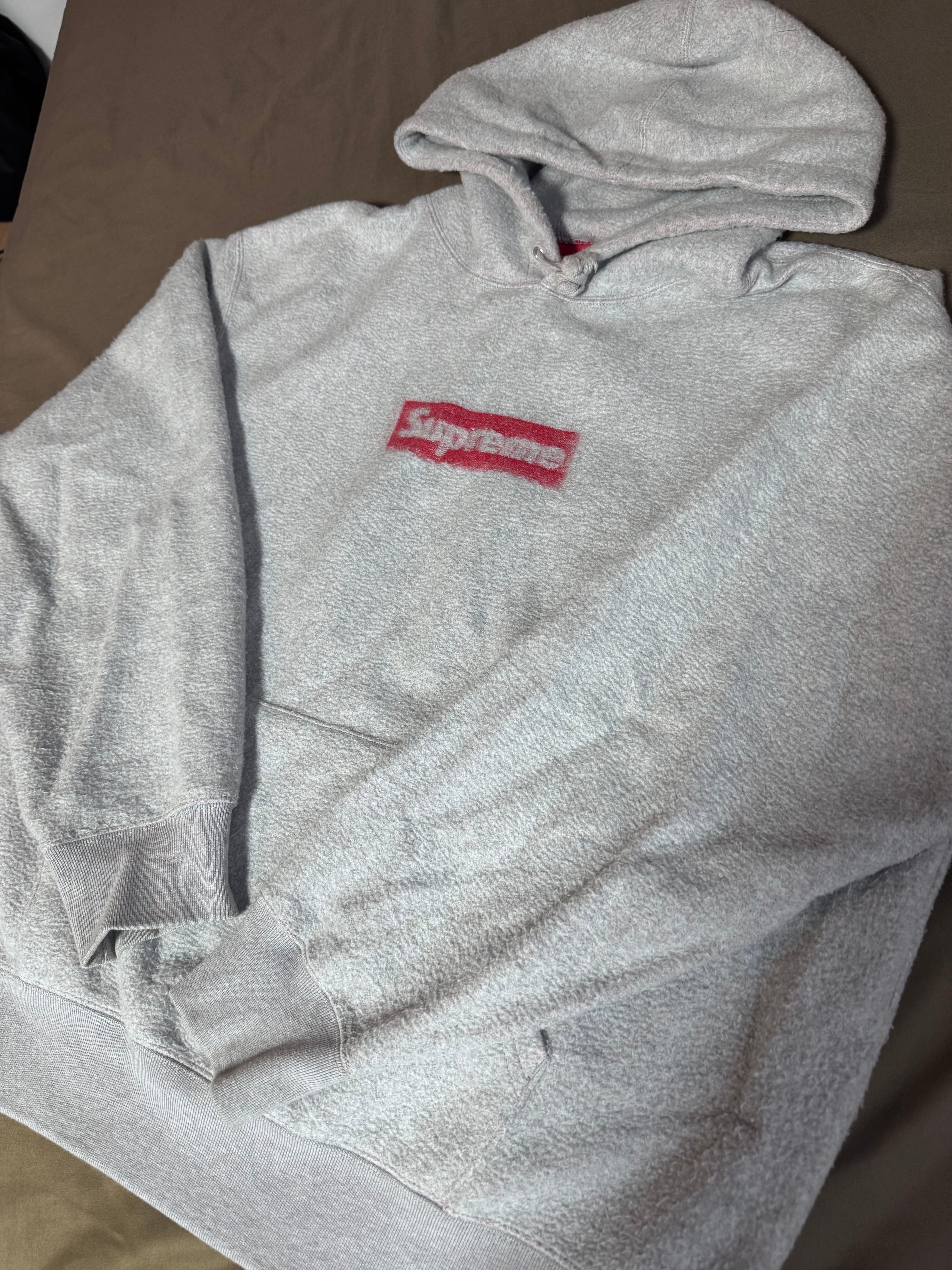 Supreme Inside Out Box Logo Hooded Sweatshirt "Heather Grey"