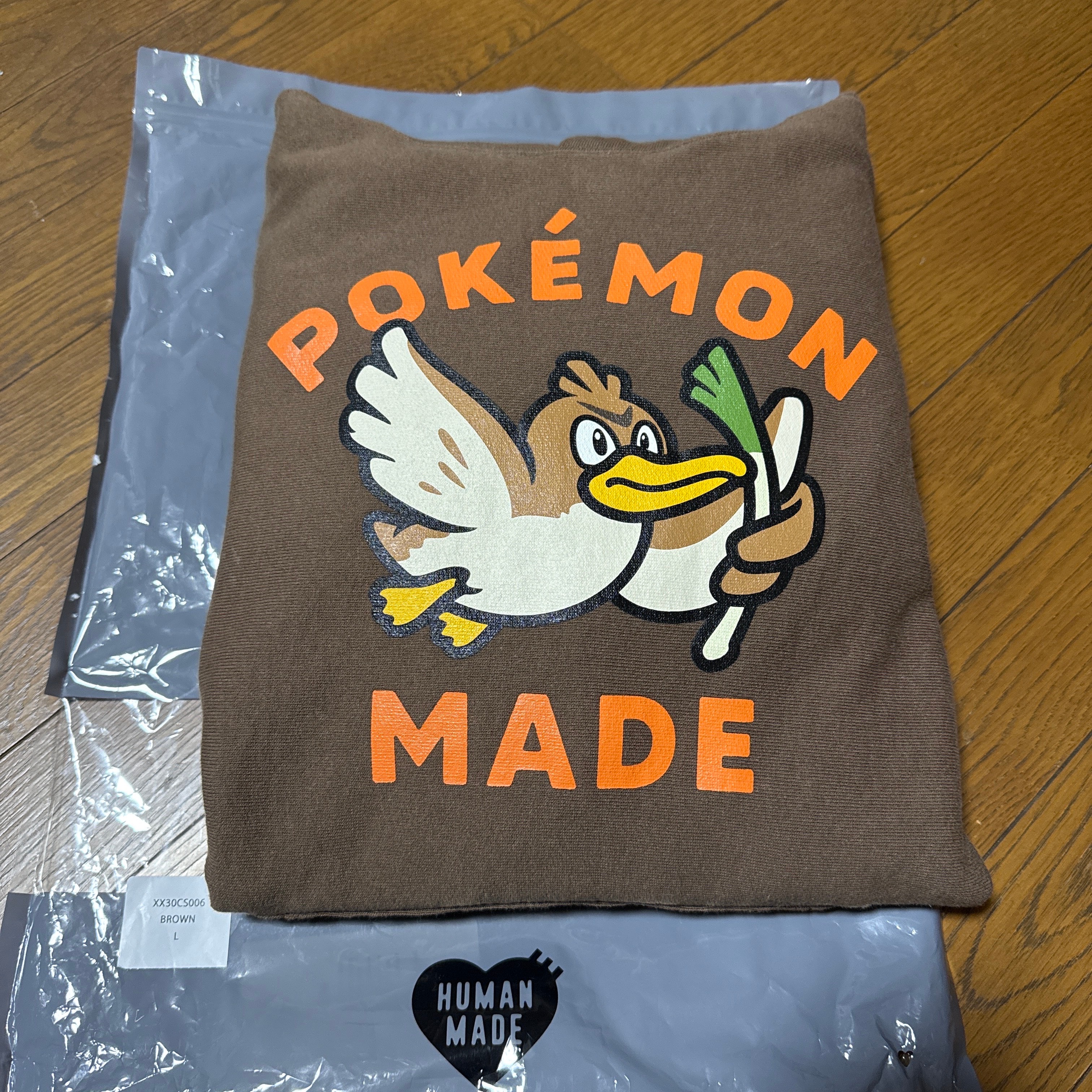 HUMAN MADE x Pokemon Made Heavyweight Hoodie (Kamonegi) "Brown"