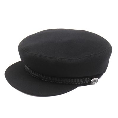 HERMES エルメス ドーヴィル キャスケット ブラック
57 レディース【中古】