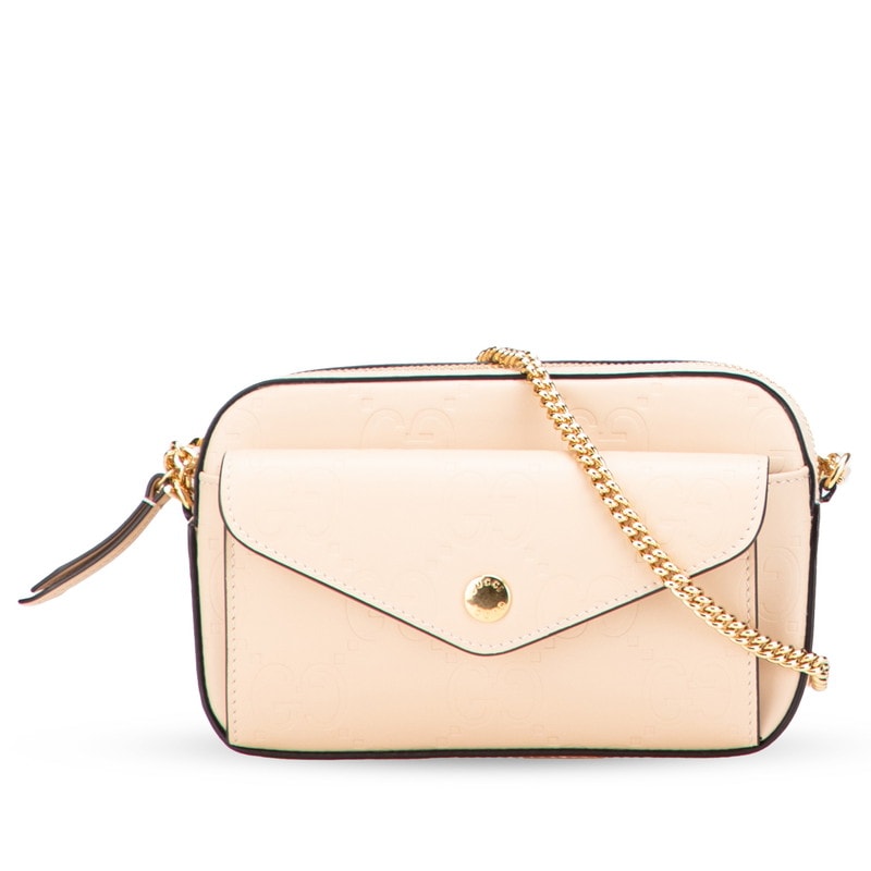 グッチ GGスーパーミニ ショルダーバッグ 781554 ベージュ レザー レディース GUCCI 中古