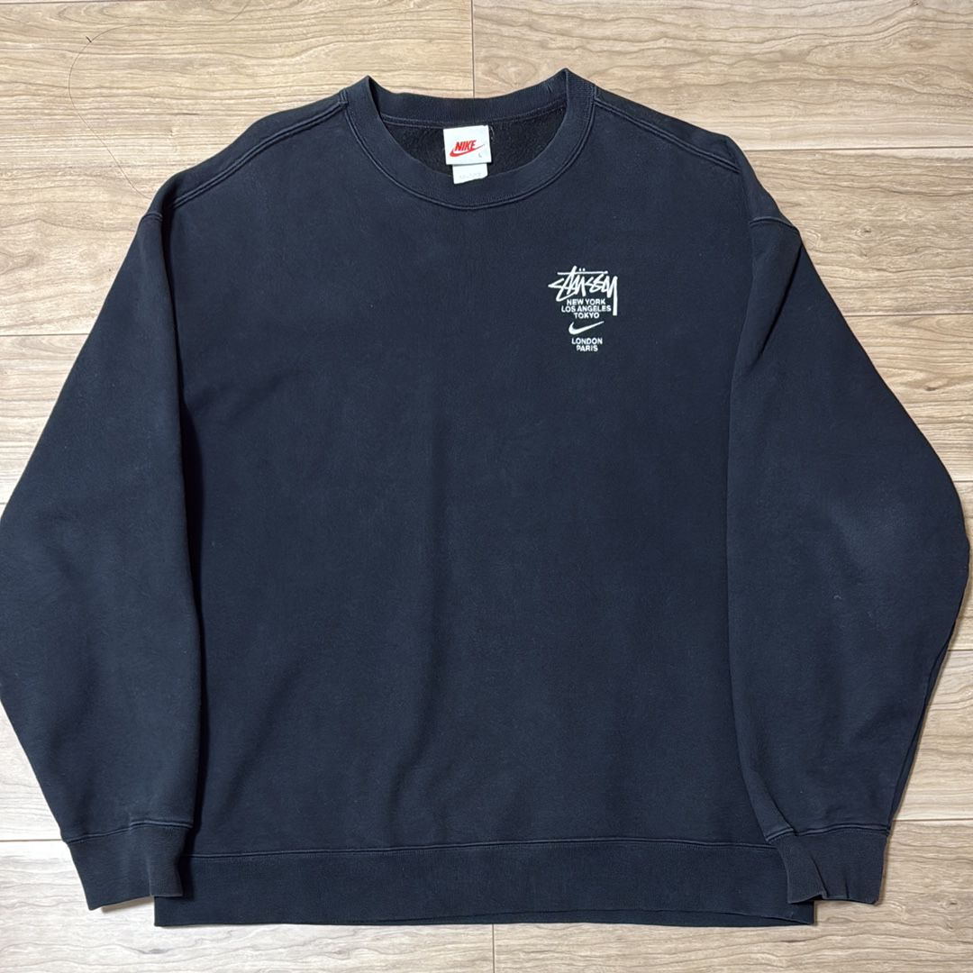 Nike x Stussy International Crewneck Sweatshirt (US Size) "Black" DC4198-010