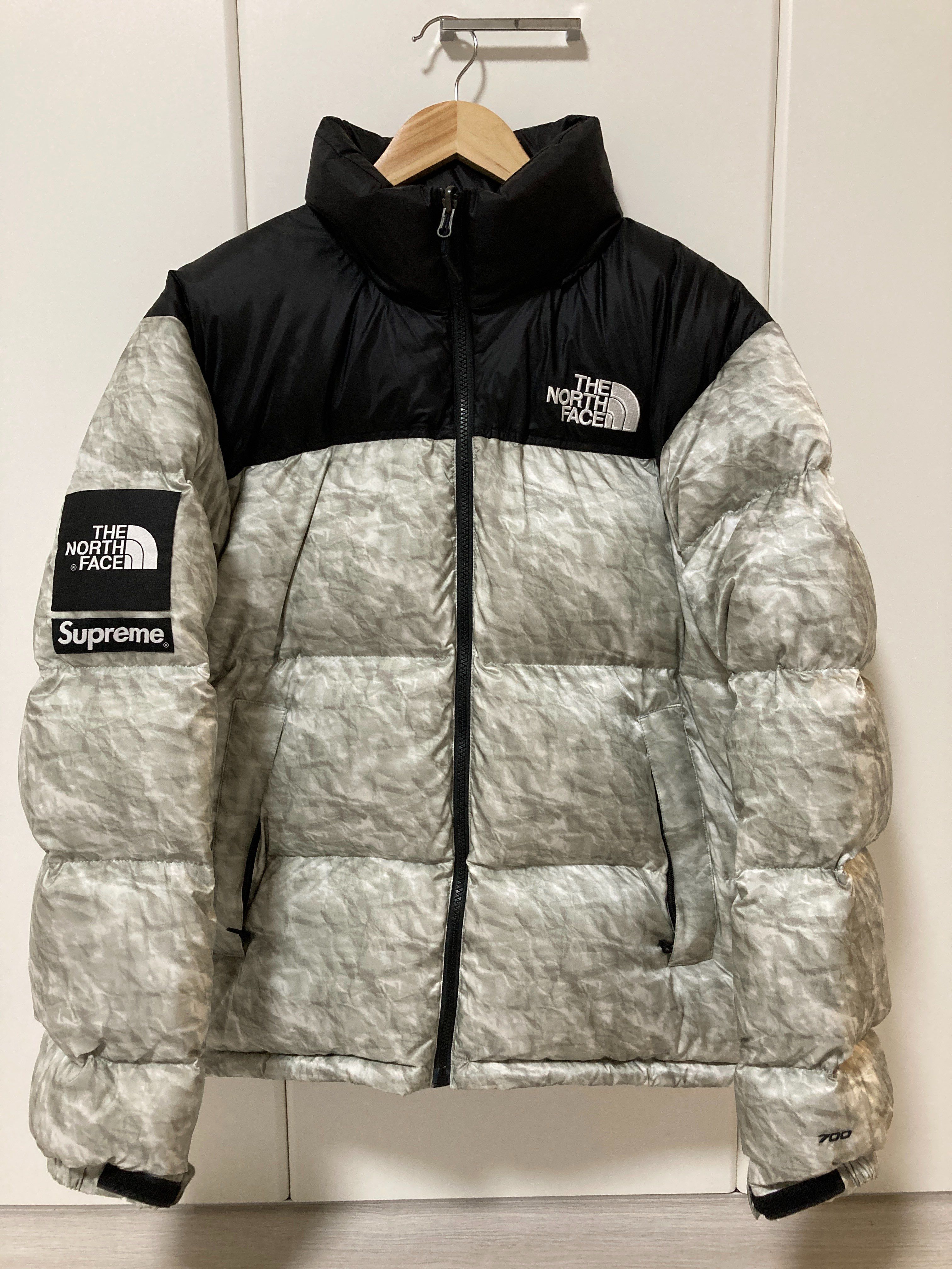 Supreme x The North Face Nuptse Jacket "White Paper Print"